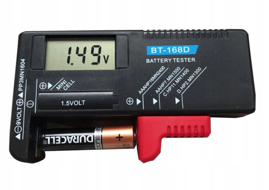 

Miernik Tester Baterii Akumulatorów Aaa Aa BT-168D