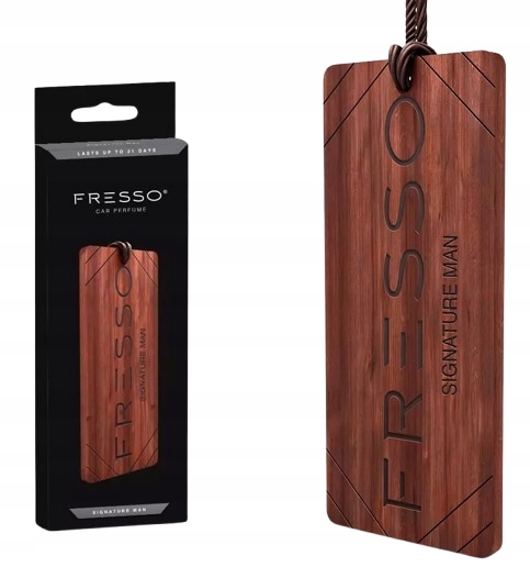 Fresso Drewniana zawieszka zapachowa do samochodu Signature Man 1 sztuka