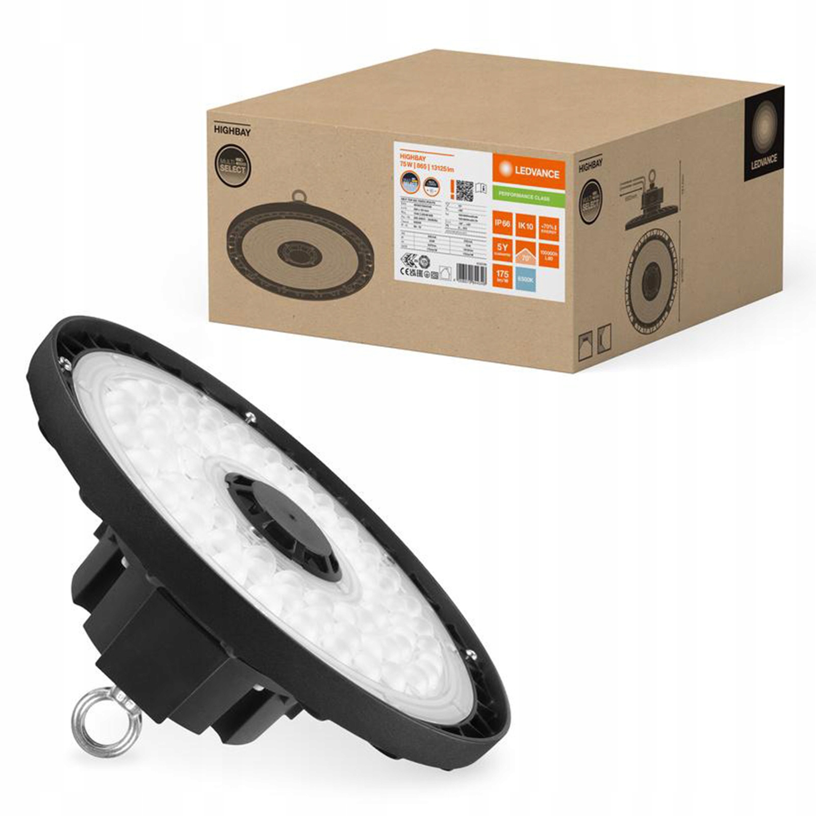 Led lampa Priemyselné svietidlo 75W 13125lm 6500K IP66 IK10 High Bay Gen 5