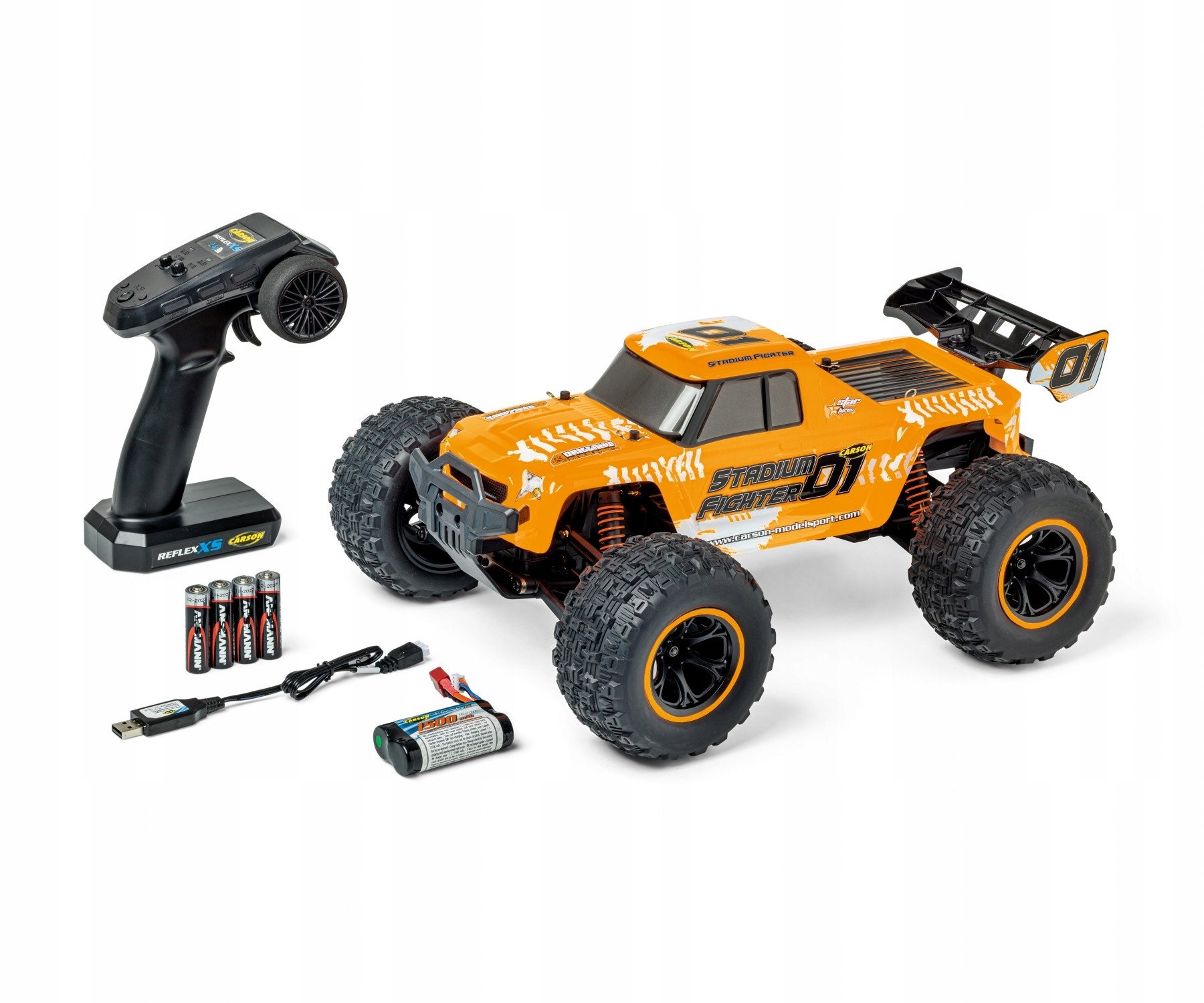 1:10 Xs Stadium Fighter 4WD Rtr oranžová Carson 404253