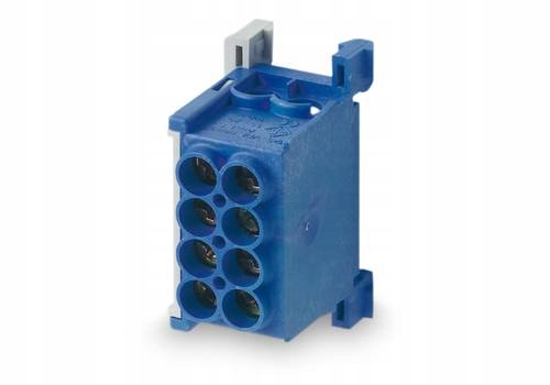 

Blok rozdzielczy 4x25 niebieski Mag na szynę Simet