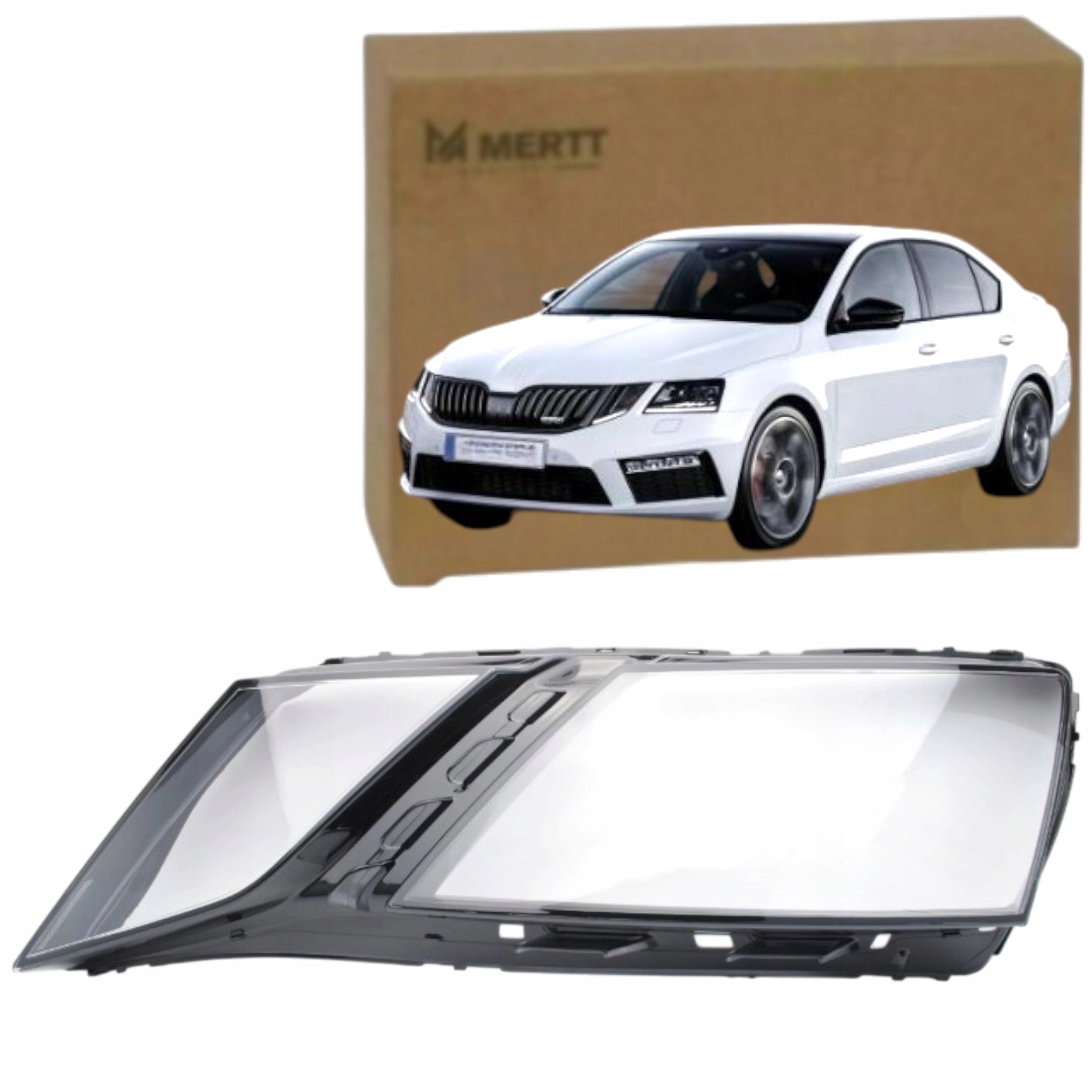 Škoda Octavia III 2017-2020 Al Levé nové sklo předního světlometu sklo