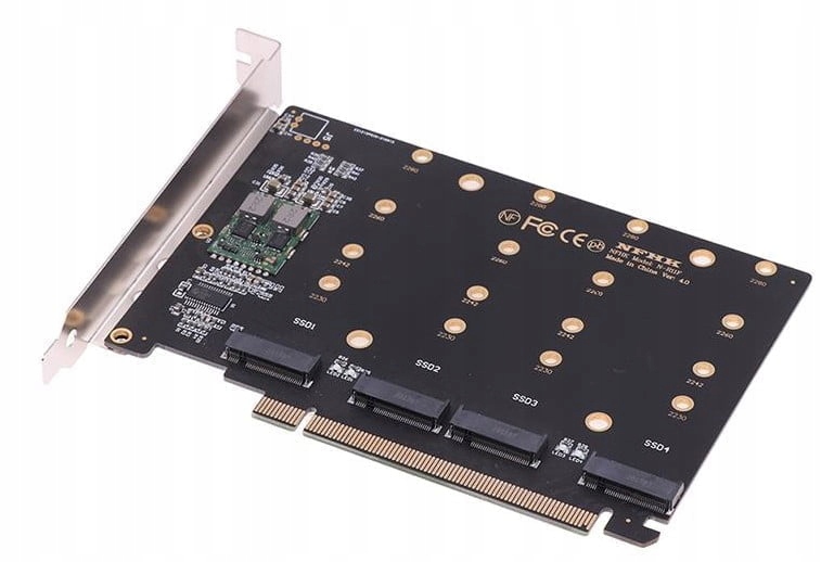adapter PCI-E x16 na 4 dyski SSD M.2 Nvme 4x32Gbps