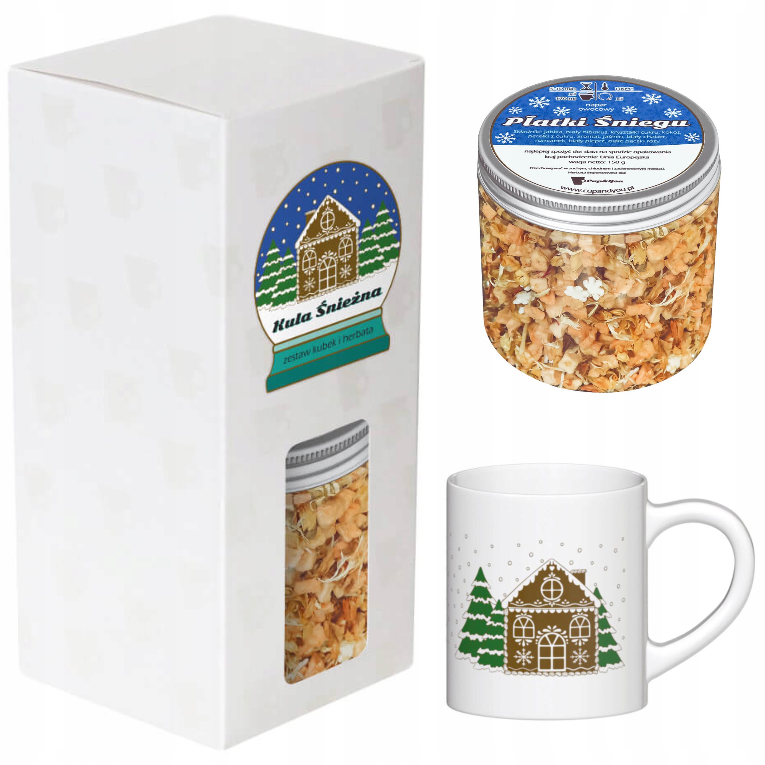 Levně Čaj Dárková Sada Ovocného Čaje Hrnek Vánoční Dárek