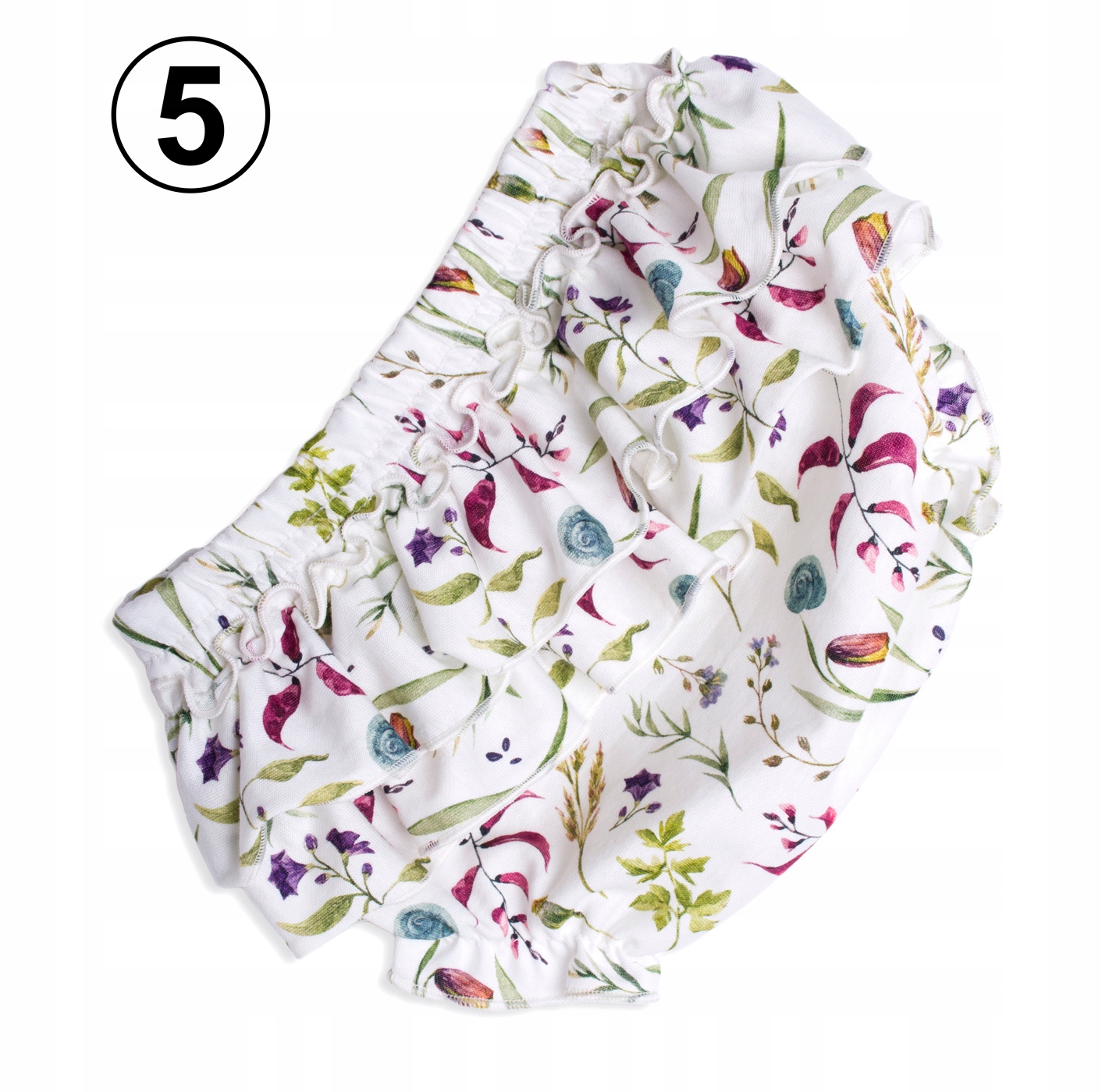 Bloomersy z falbankami dla niemowląt roz. 68/74 Zapięcie brak