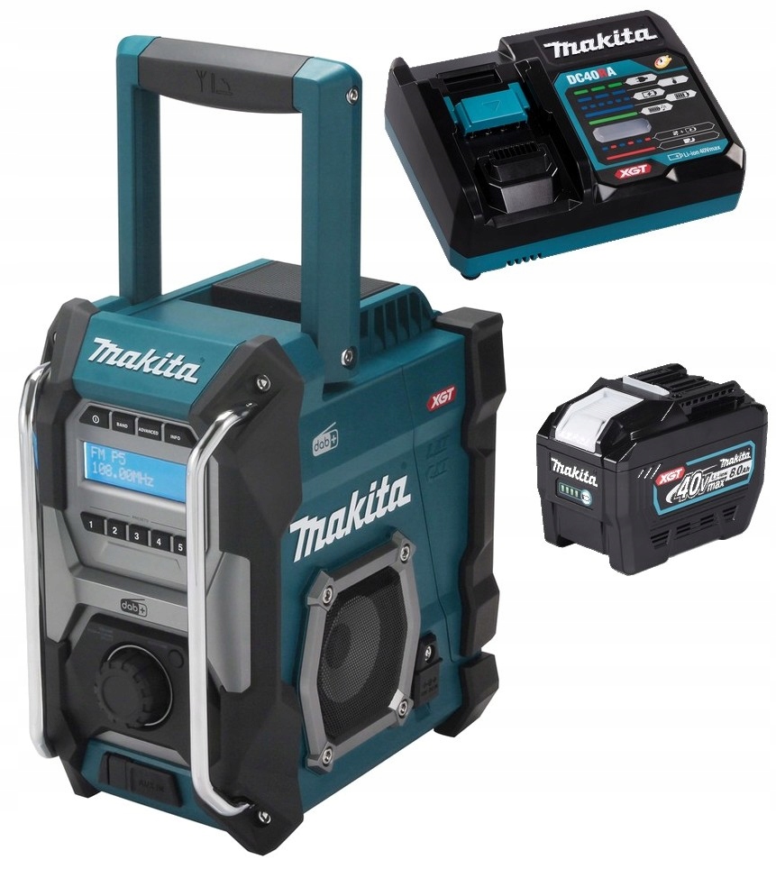 Makita Radio Budowlane Fm Dab+ Xgt 12V 18V 40V 1x8Ah BL4080 DC40RA MR003G