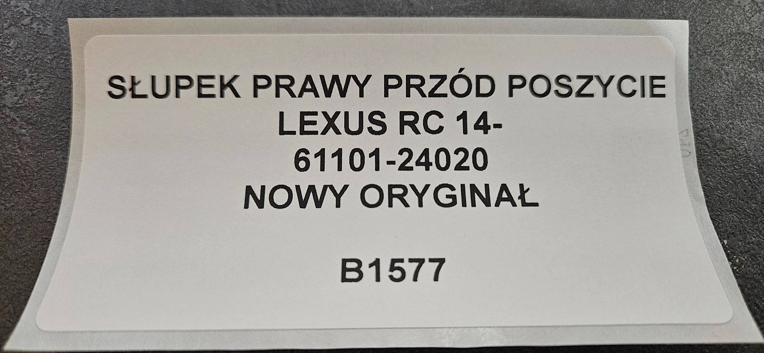 pillar right front side LEXUS RC 14- new original 61101-24020