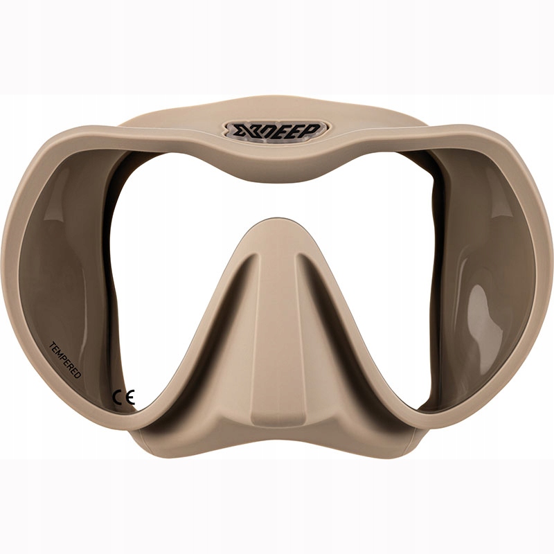 Maska nurkowa XDeep Frameless Radical, Rozmiar: L, Kolor piaskowy