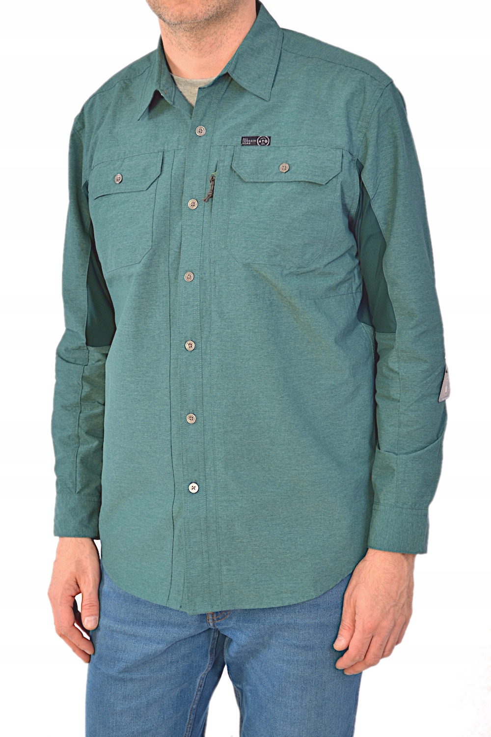 Pánská outdoorová košile Wrangler Mixed Material Shirt Fit Pine Atg 4XL