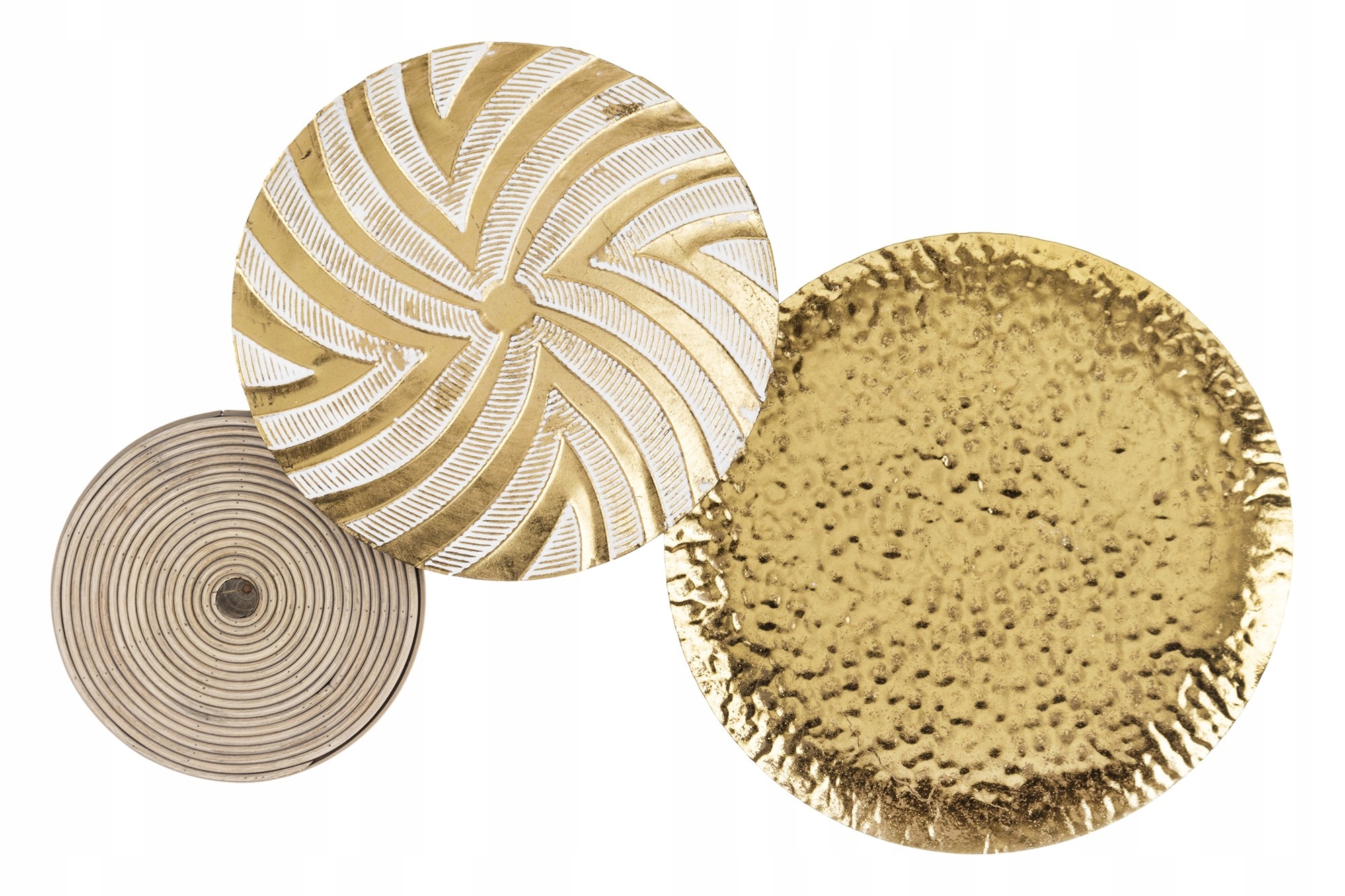 Malá Elegantná Nástenná Dekorácia Kovová Zlatá