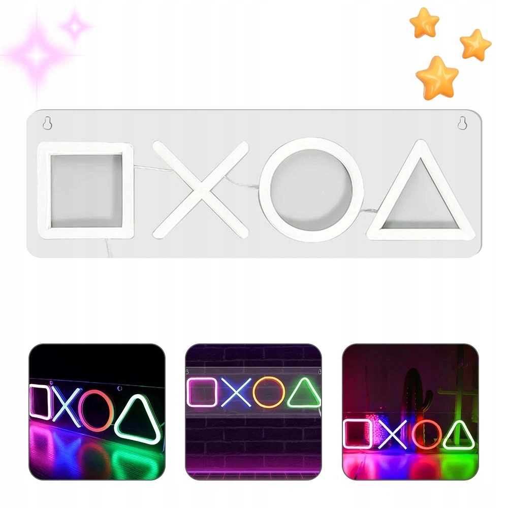 USB LAMPKA NEON RGB LED POKÓJ GIER DEKORACJA DLA GRACZY