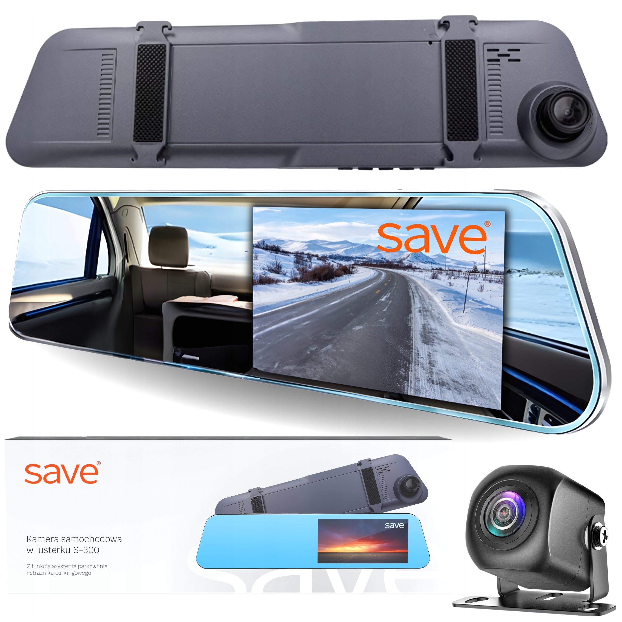 Videorekordér V Zrcátku Kamera Automobilová Couvání Záznamník Jízdy