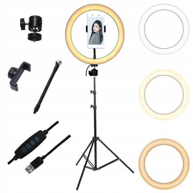 

Lampa Pierścieniowa Selfie 80W Makijaż Statyw 220