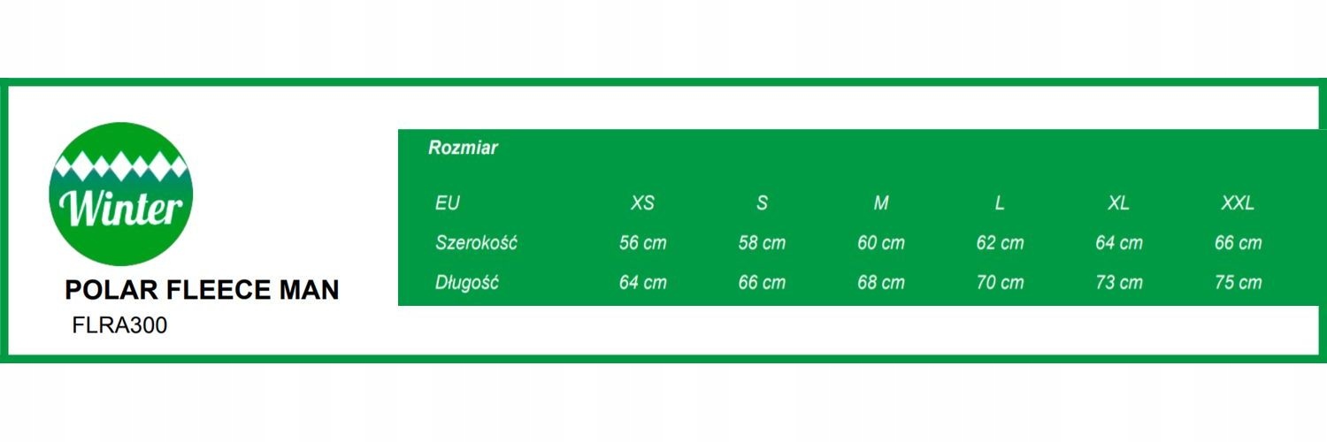 Ciepły POLAR FLRA 300g Męska Bluza polarowa WH XXL Linia plus size (duże rozmiary)