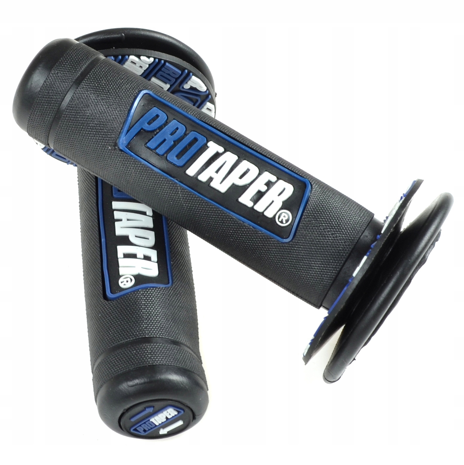 Manetki uniwersalne gripy Protaper cross enduro czarno-niebieskie