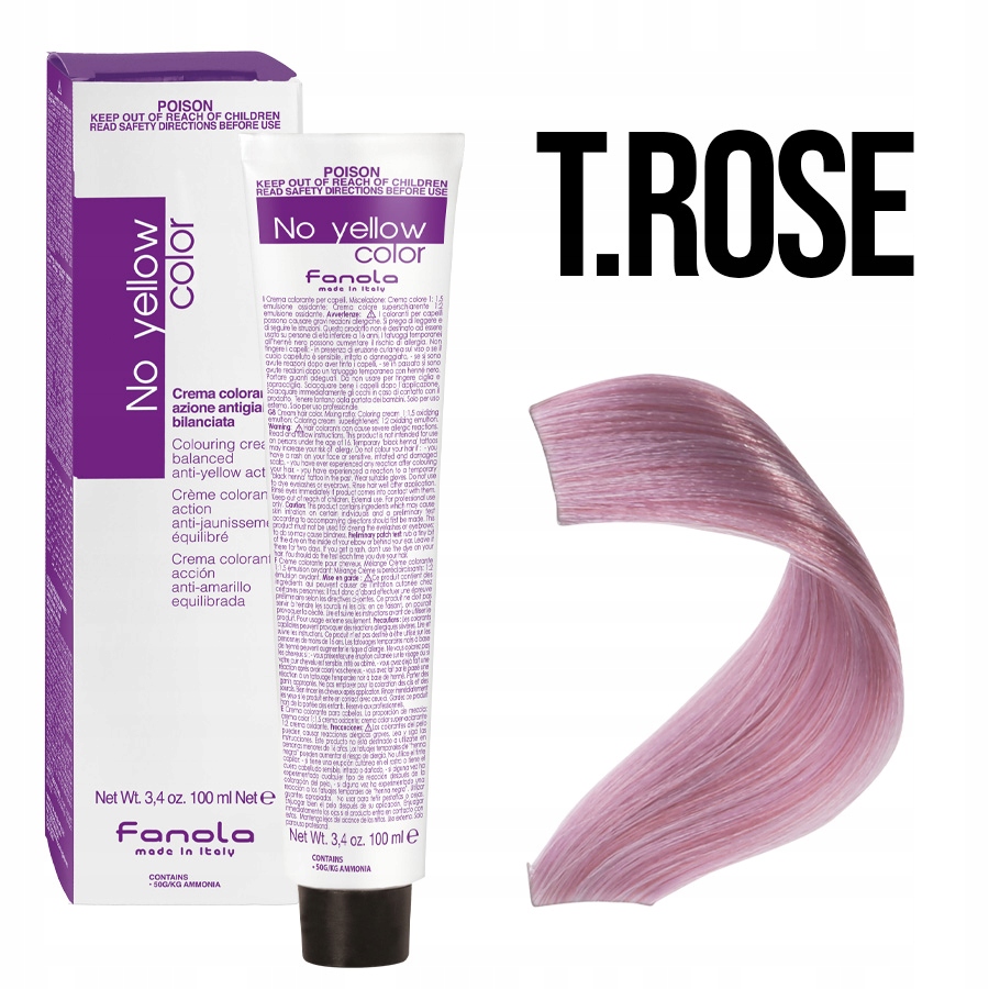 FANOLA NO YELLOW TONER DO WŁOSÓW ROSE 100ML EAN (GTIN) 8032947868889