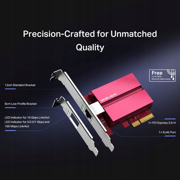 Mercusys MA510E Karta sieciowa 10 Gb PCIe
