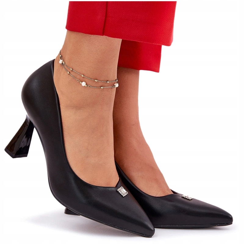 Lodičky Na Rozšířeném Podpatku Elegantní Vinceza 62222 Černé 37
