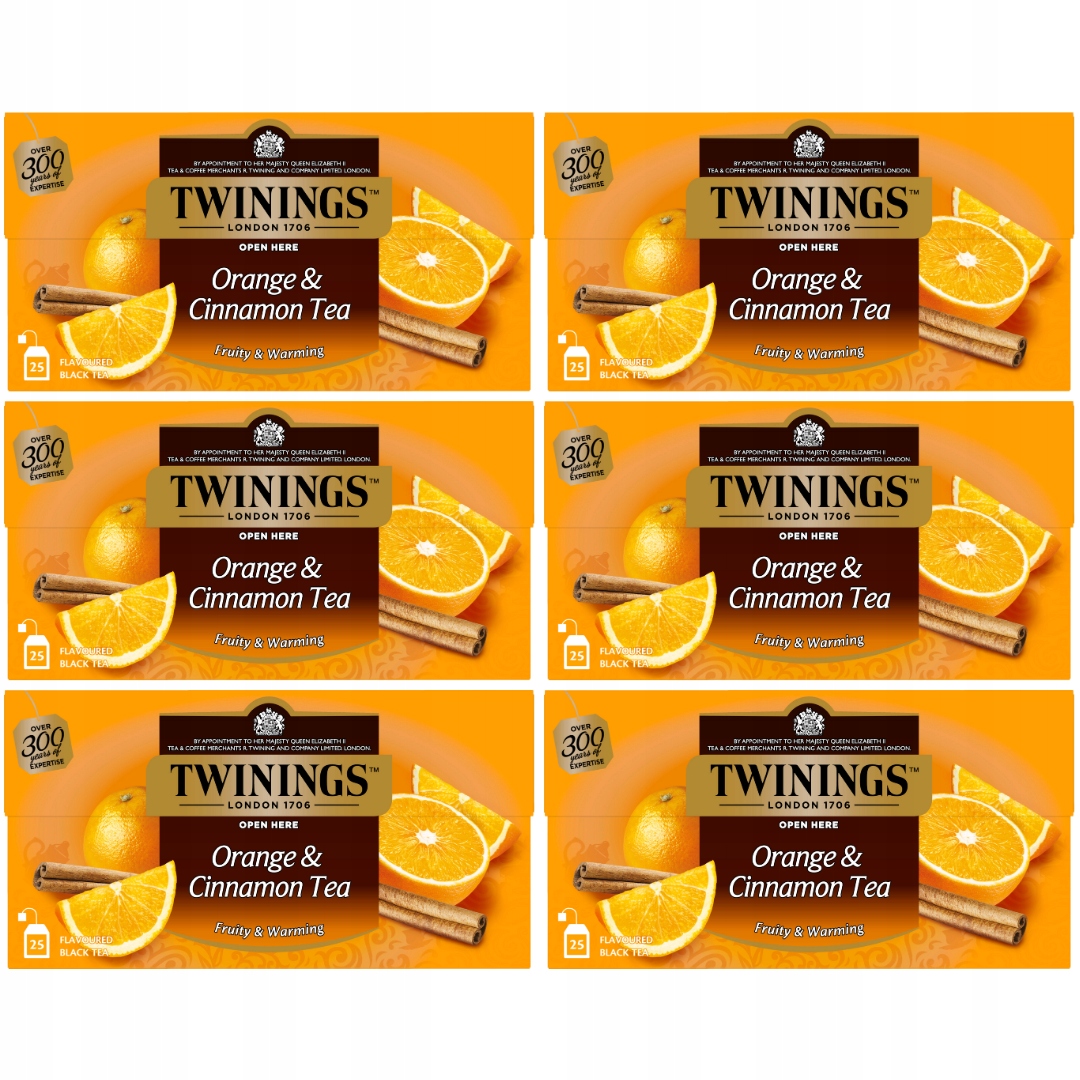 Twinings Herbata z cynamonem i pomarańczą 6x25szt