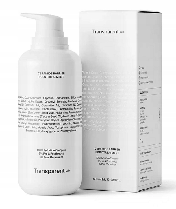 Transparent Lab Ceramide barrier body tratment balsam do ciała 400ml