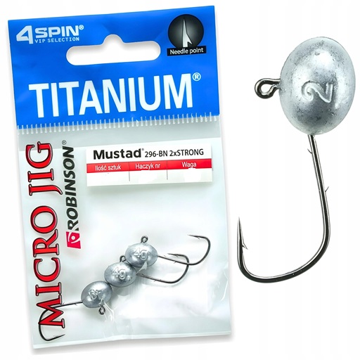 Główki Jigowe Robinson Titanium micro nr 4 2gr 3szt