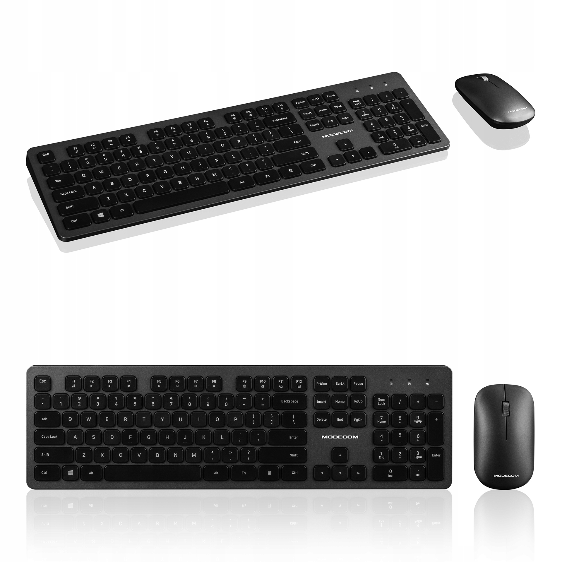 Bezdrátová sada Usb klávesnice myš Modecom MC-5200C nůžková, tichá