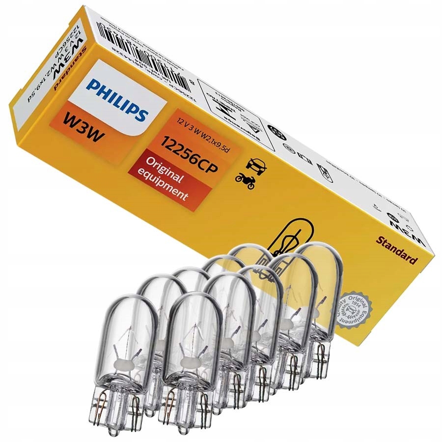 

Philips Żarówki W3W T10 W2.1x9.5d 12V 3W 10 szt.
