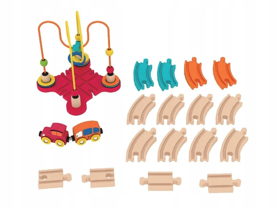 Zabawki drewniane DREWNIANA KOLEJKA TOR Z PRZEPLATANKĄ SMILY PLAY EAN (GTIN) 5905320531072