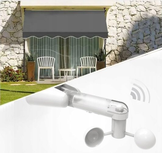 Vonkajší snímač slnečného vetra pre elektrické markízy FocusGarden