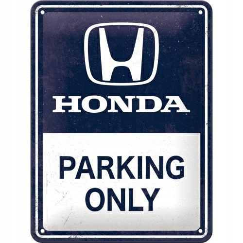 Plakat tłoczony metalowy Honda Am Parking Only