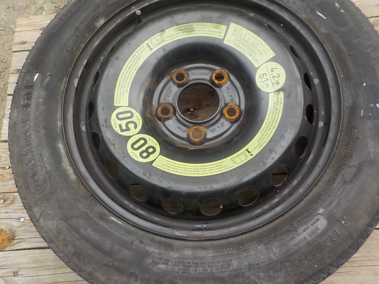 MERCEDES-BENZ W204 Roue de secours R16 2044000302