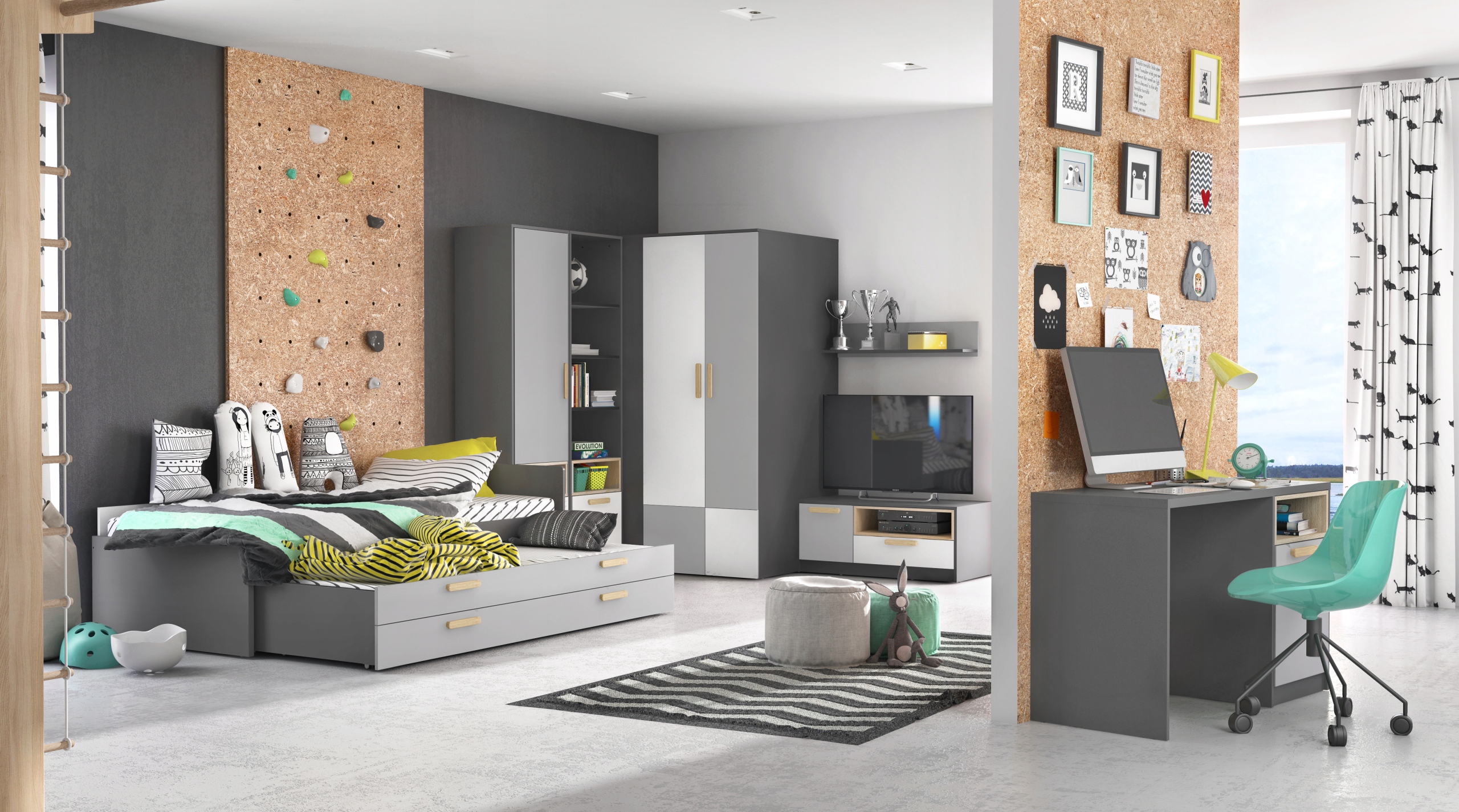 Łóżko z dostawką POKÓJ DZIECIĘCY/ NOWOCZESNE Kolekcja DZIECIĘCE