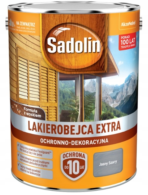 

Sadolin Extra Lakierobejca jasny szary, 5l