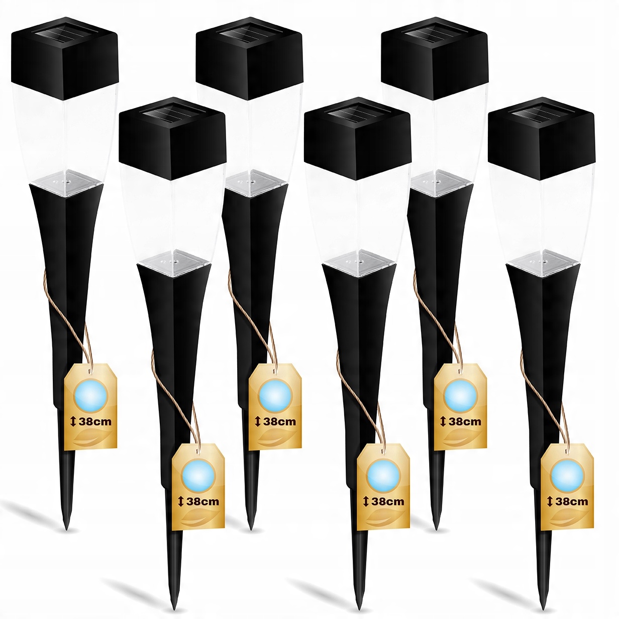 

6x Lampa Solarna Ogrodowa Led Wbijana Słupek IP44