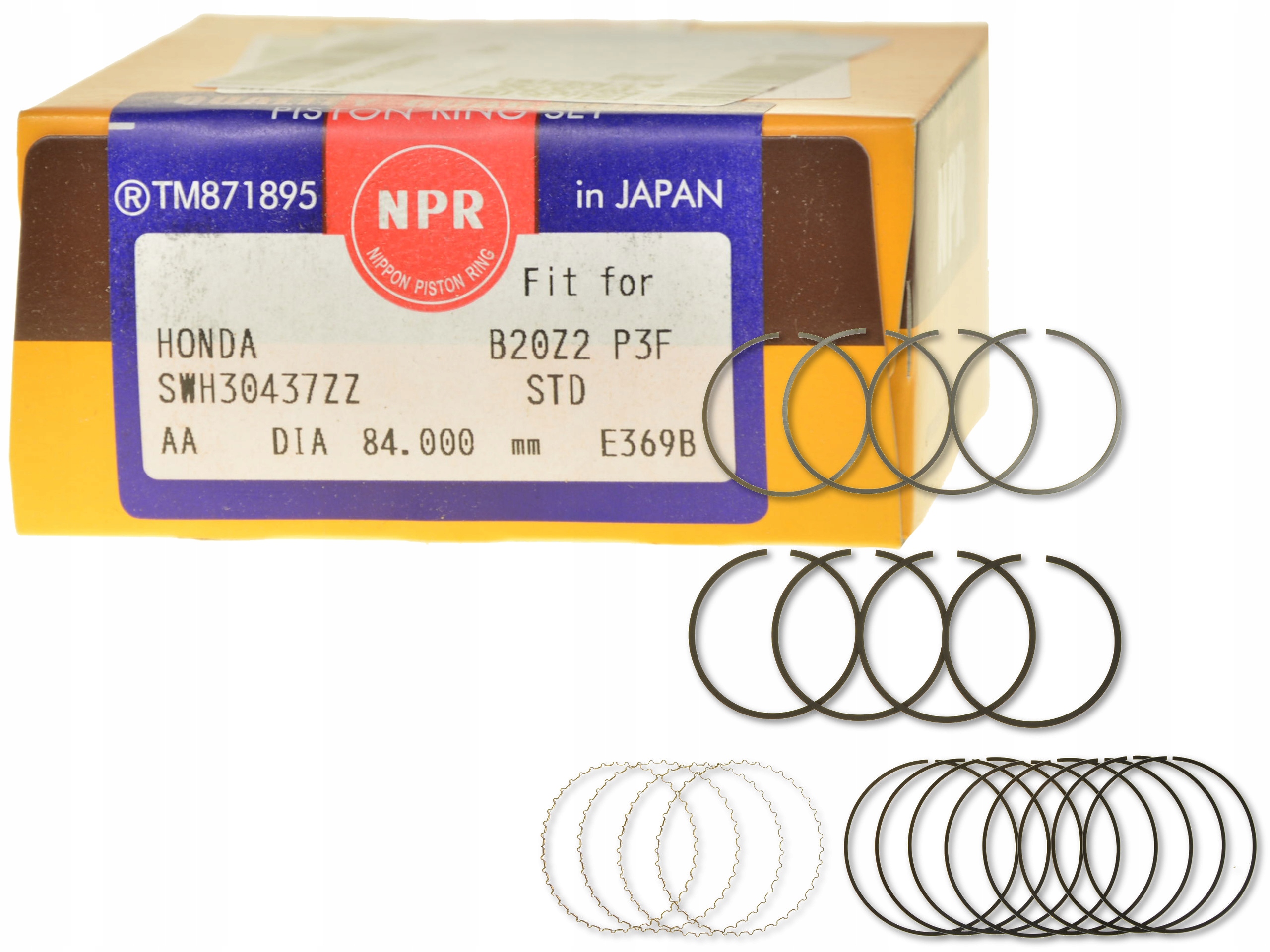 Pístní Kroužky Komplet SWH30437ZZSTD Npr Japan Honda Cr-v 2.0i B20 Std