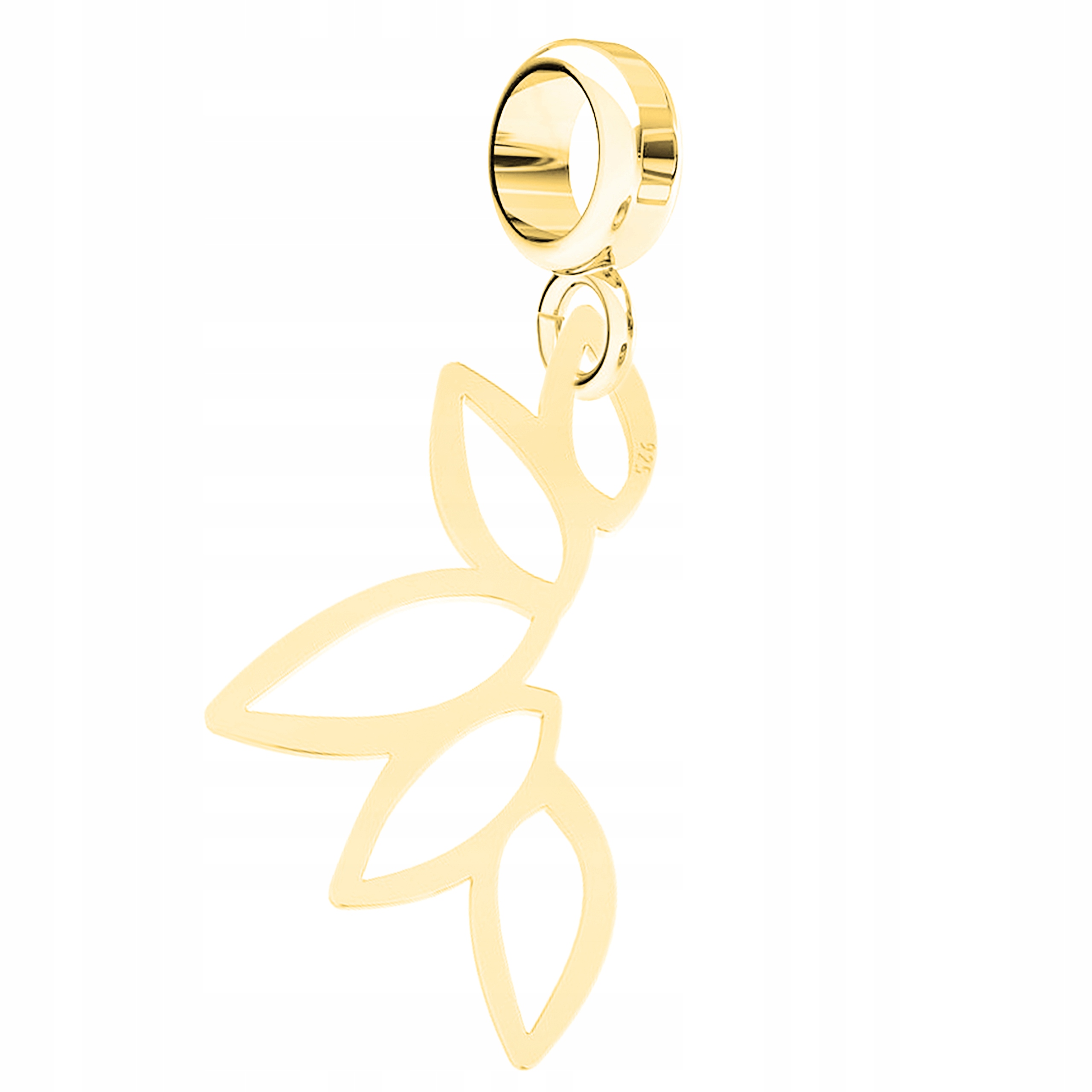 Zlatý přívěsek s Lotosovým listem Ažurový list Lotosový list Stříbro 925