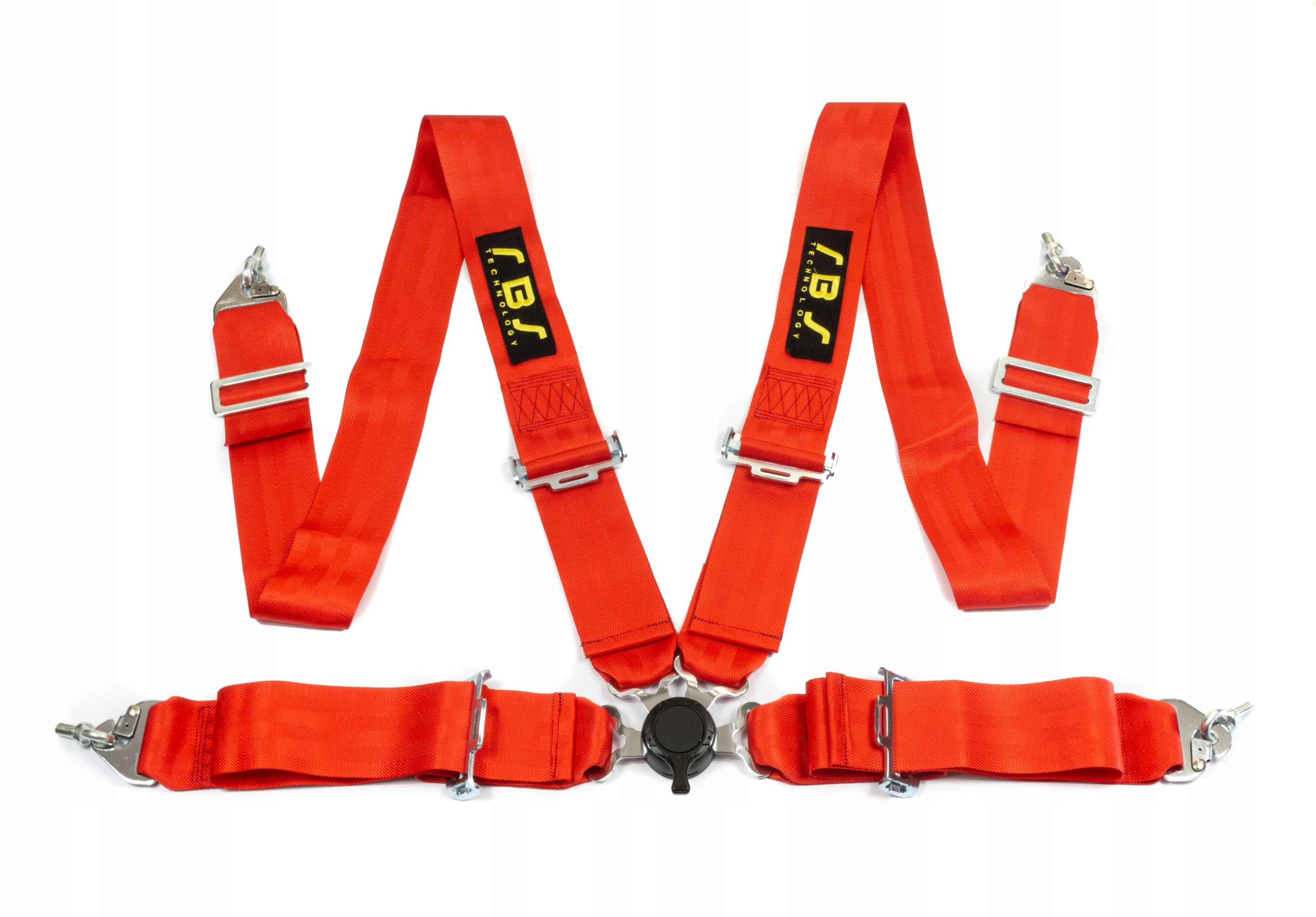 Pasy szelkowe sportowe 4 punktowe RBS 3 red