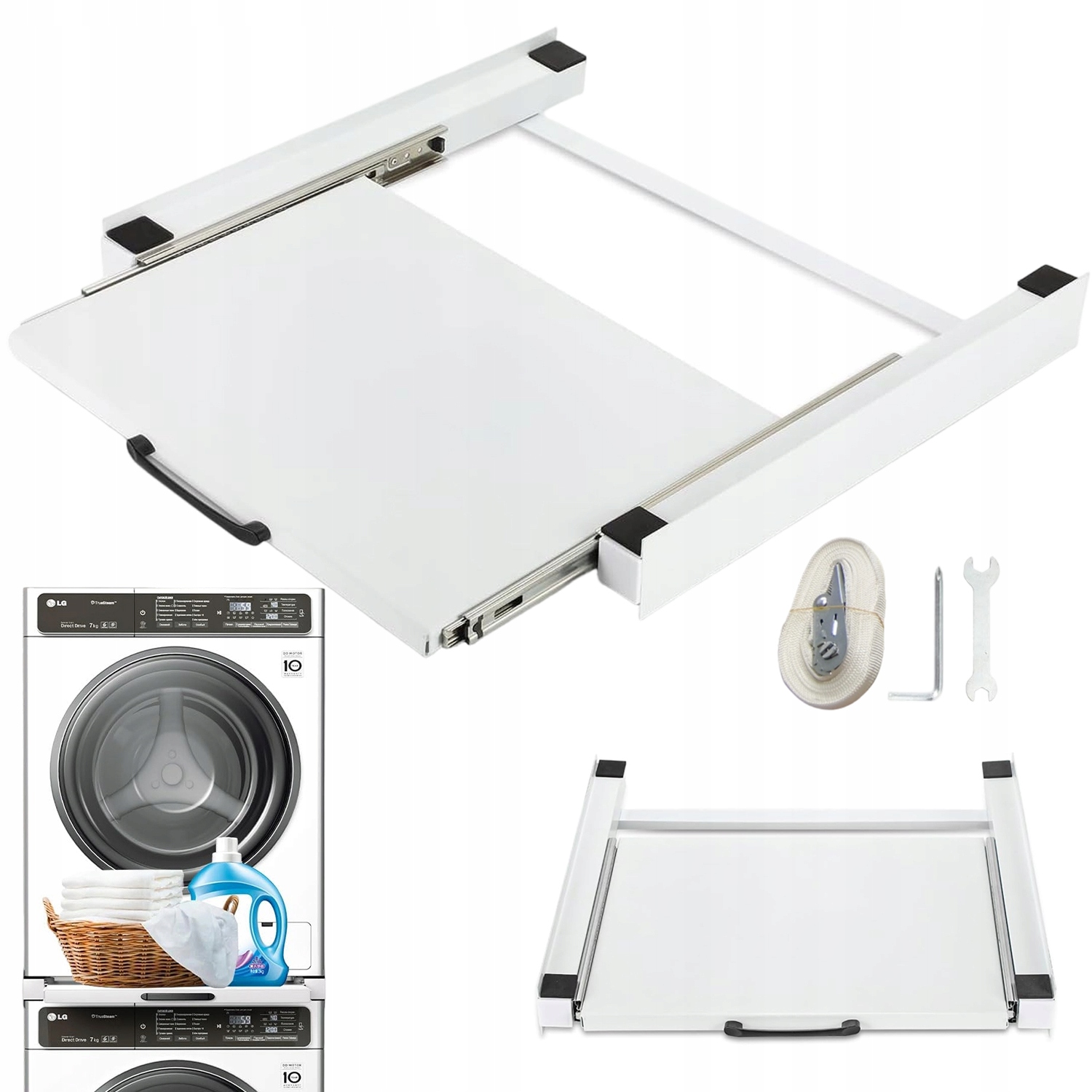 Uniwersalna Rama Pośrednia Do Pralki I Suszarki Z Wysuwaną Półką