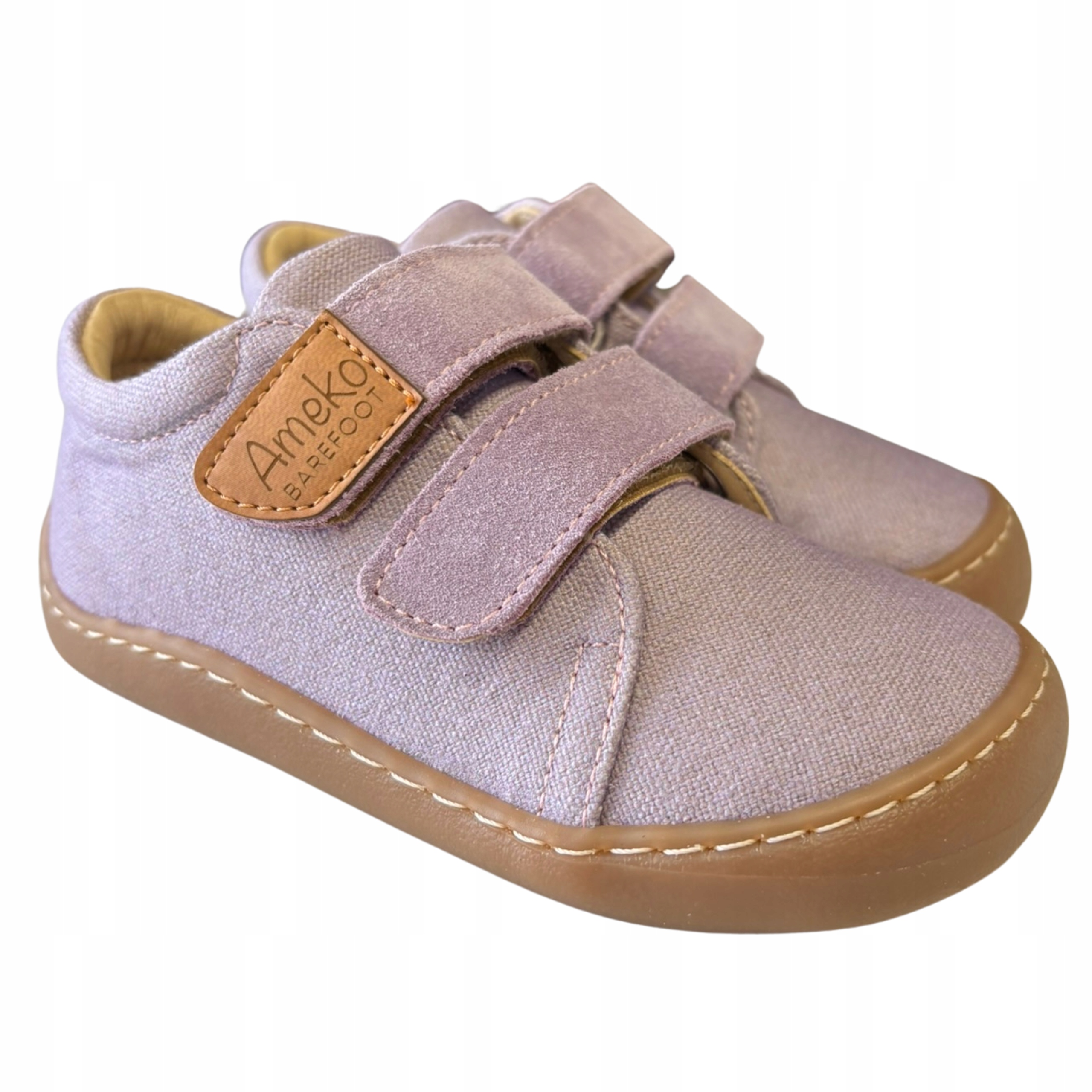 Buty barefoot tenisówki lekkie dziecięce na rzepy Ameko Neo Lilac 27