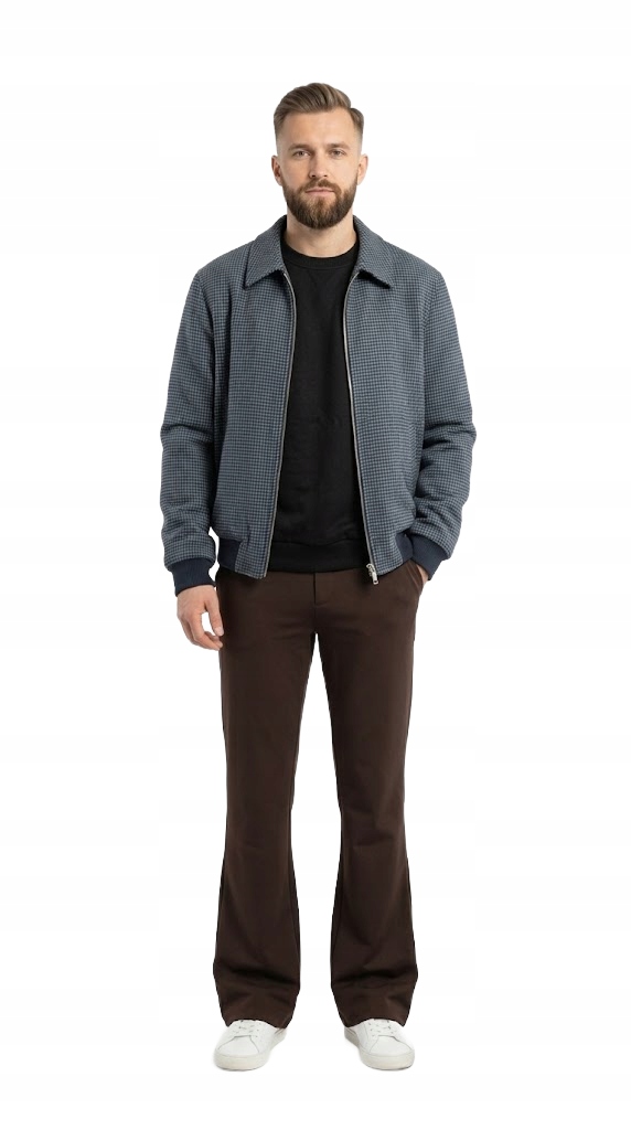 Frappoli Pánská Bomber Bunda Vzor Pepitka S Kolečkem 52 Opa