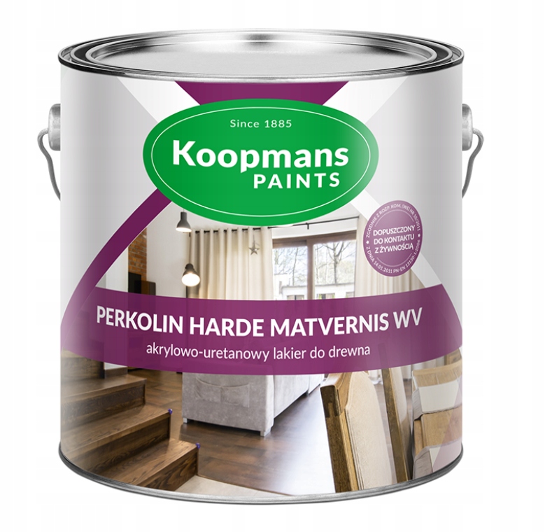 Koopmans Perkolin Harde Matvernis Wv lak na dřevo 2,5 l bezbarvý