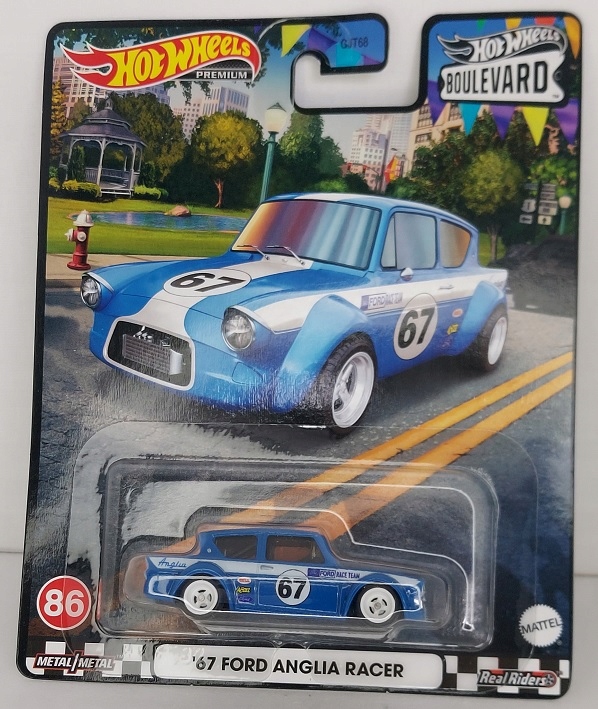 Hot Wheels 1:64 Boulevard Ford Anglia Racer 1967 blue