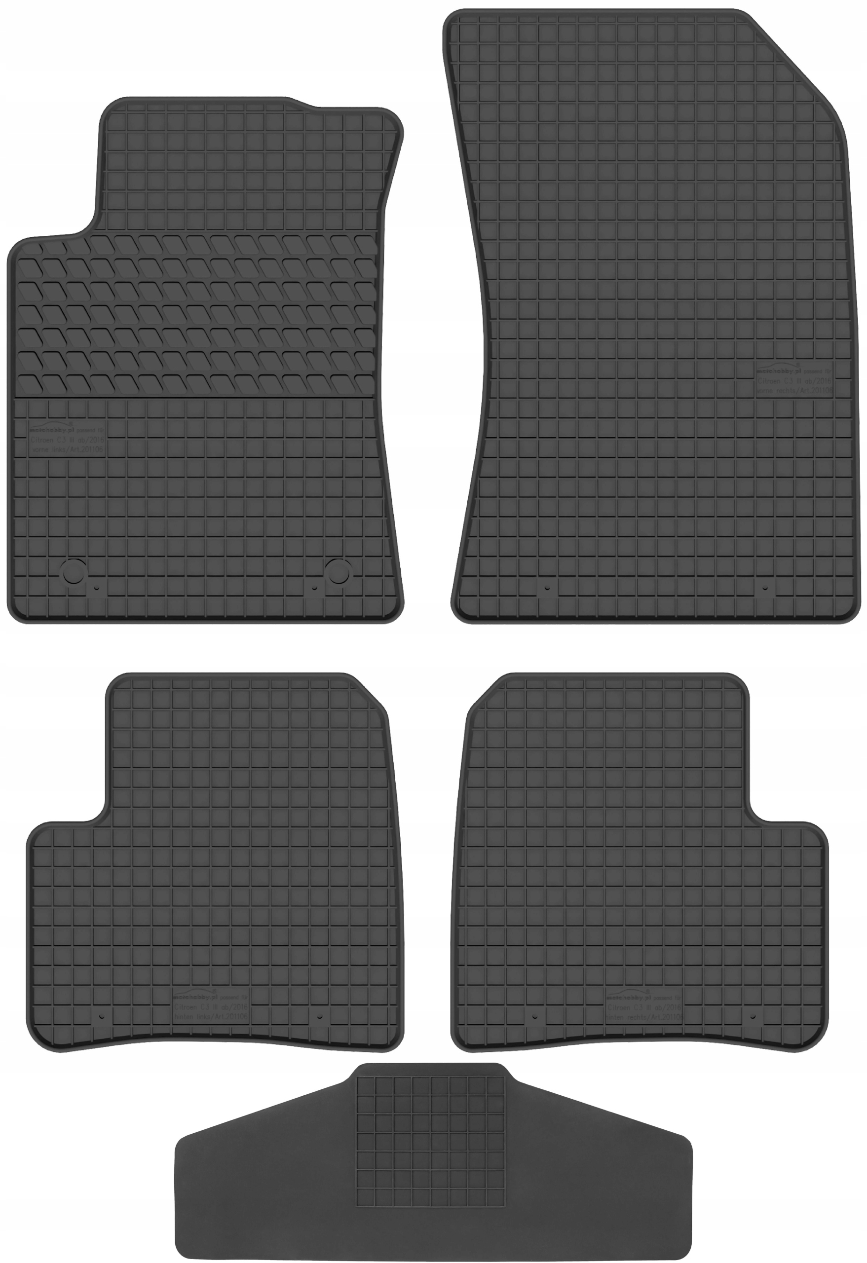 

Citroen C3 III Hb 2016- Dywaniki z tunelem
