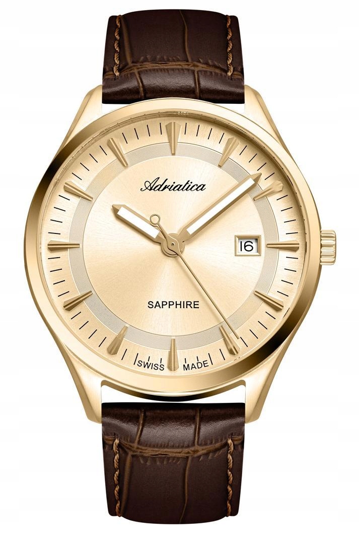 Nové Originální Pánské Hodinky Adriatica A8330.1211Q zlaté