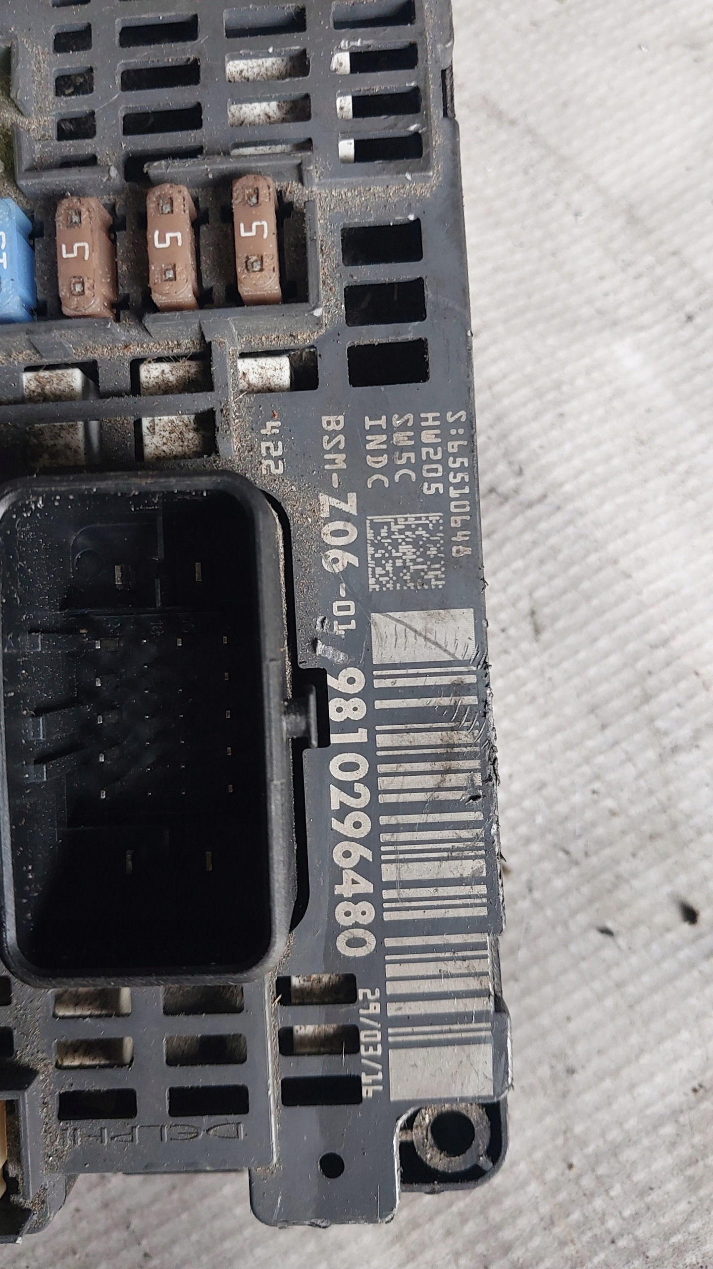 module unité de commande électronique uce BSM-Z06 9810296480 PEUGEOT 508 LIFT 1,6 THP