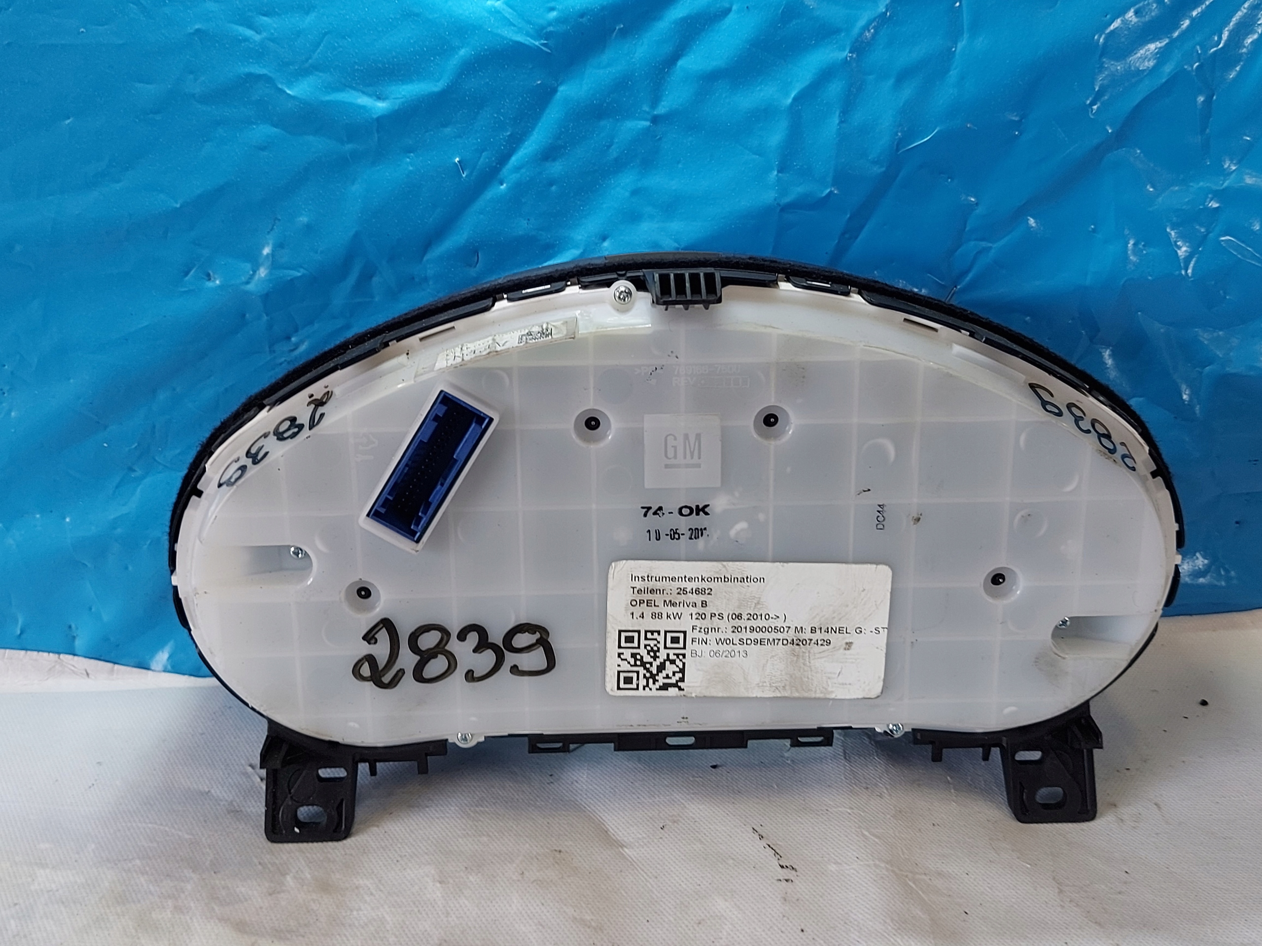 dials clock MERIVA B 1.4 B 13434113