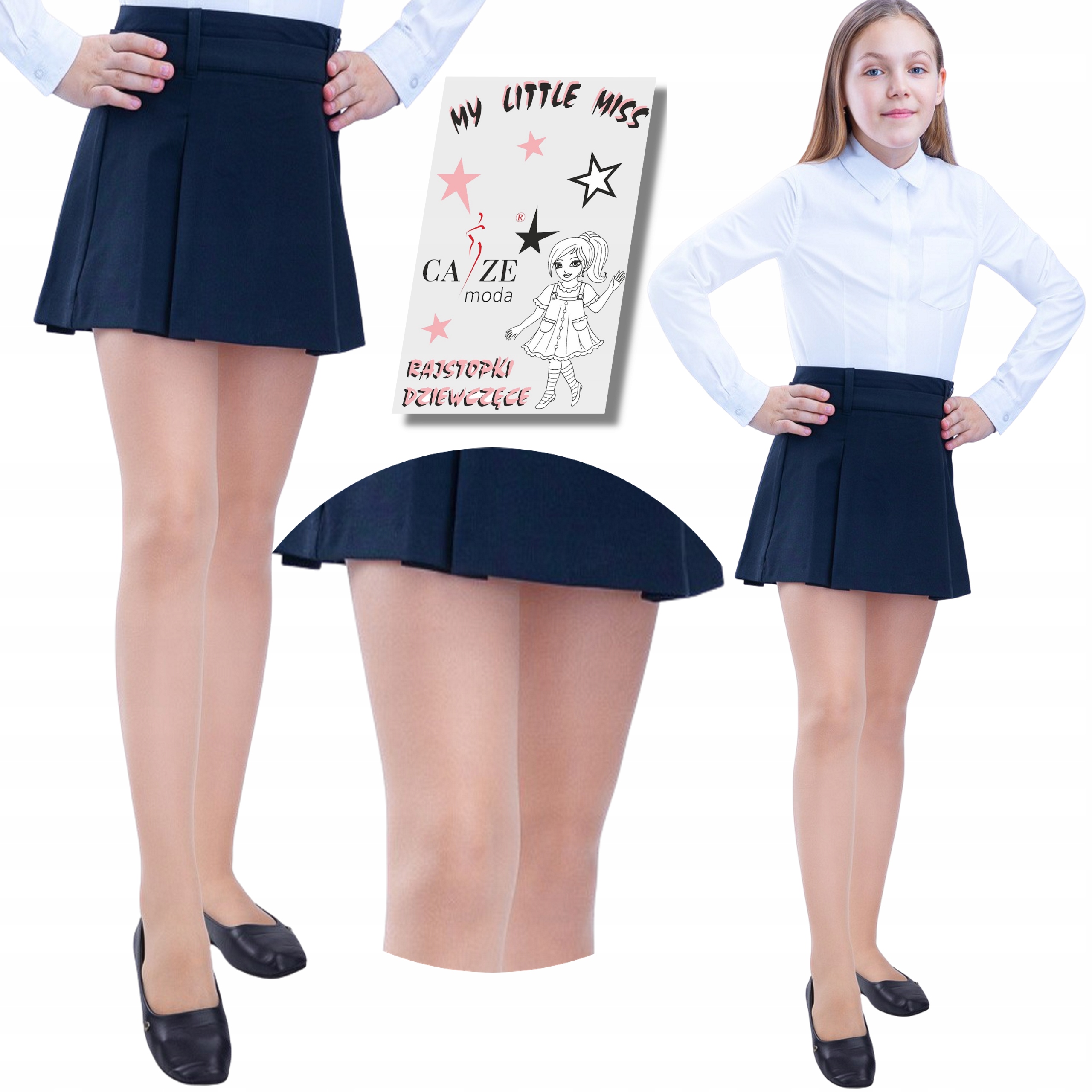 białe cienkie transparętne rajstopki dziewczęce elastil 20den R-110 Rozmiar (new) 110 (105 - 110 cm)