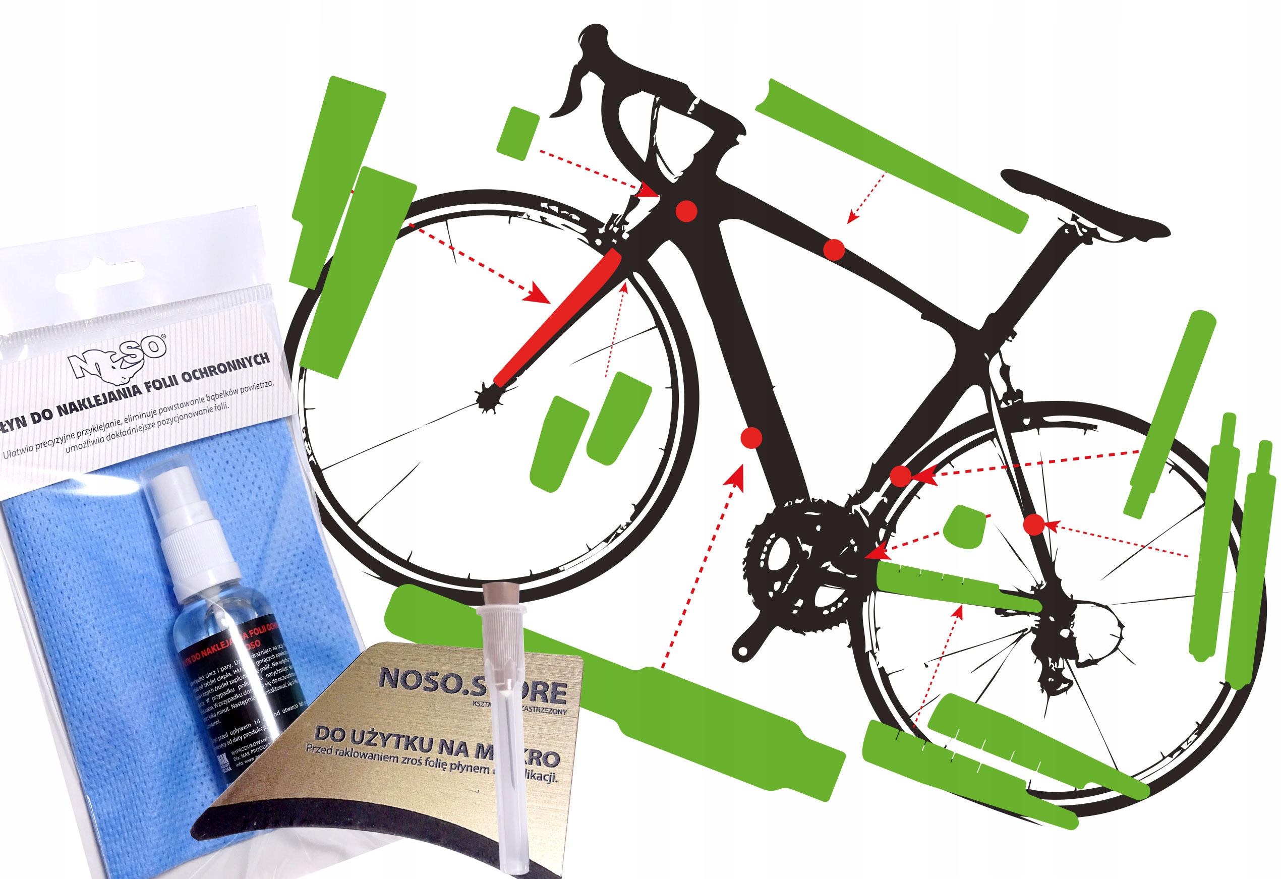 Folia ochronna na Gravel Kolarzówka zestaw XXL fat|błysk 5 lat Strong