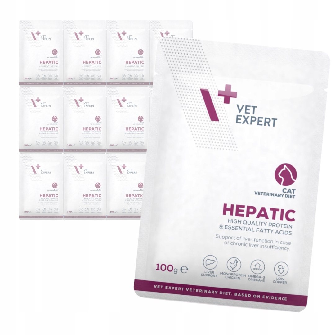 Levně VetExpert Veterinary Diet Hepatic 12x100g Krmivo pro kočky Podpora jater