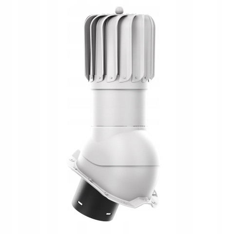 Větrací komín Otočný podlouhlý fi150 Trapez T18 Světle Šedý 7036